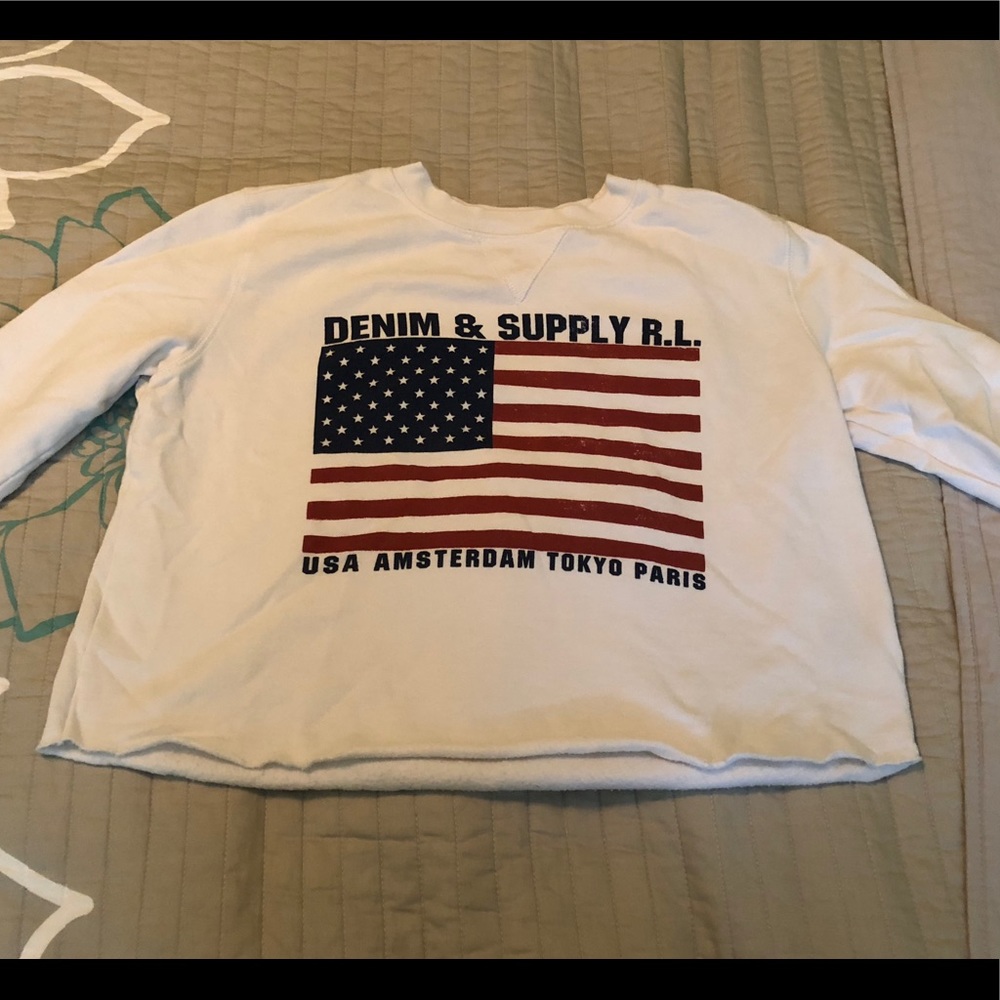 Denim and Supply Cropped Sweater